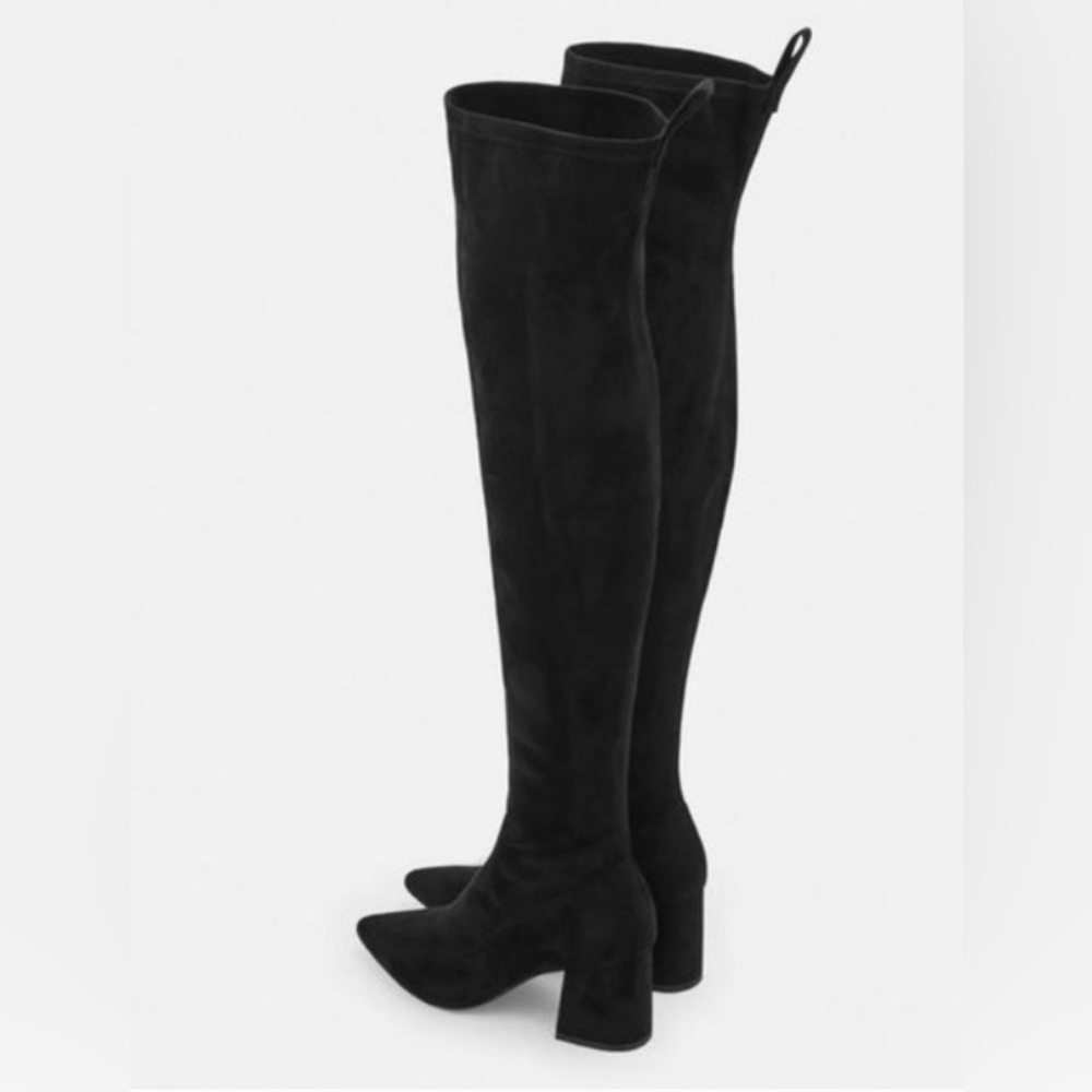 Missguided mid heel over the knee boots